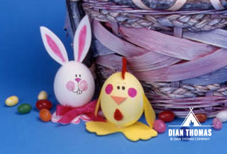 Transform your dyed Easter eggs into cute Easter egg animals.