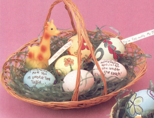 Easter Messages in Hollow out Eggs