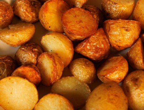 Oven-Roasted Potatoes with Red Onion & Vinaigrette